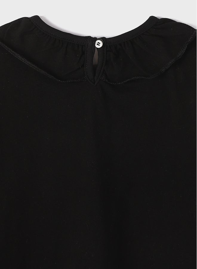 ال سي وايكيكي تيشيرت بياقة مستديرة وبأكمام طويلة للبنات الرضع  - Image 4