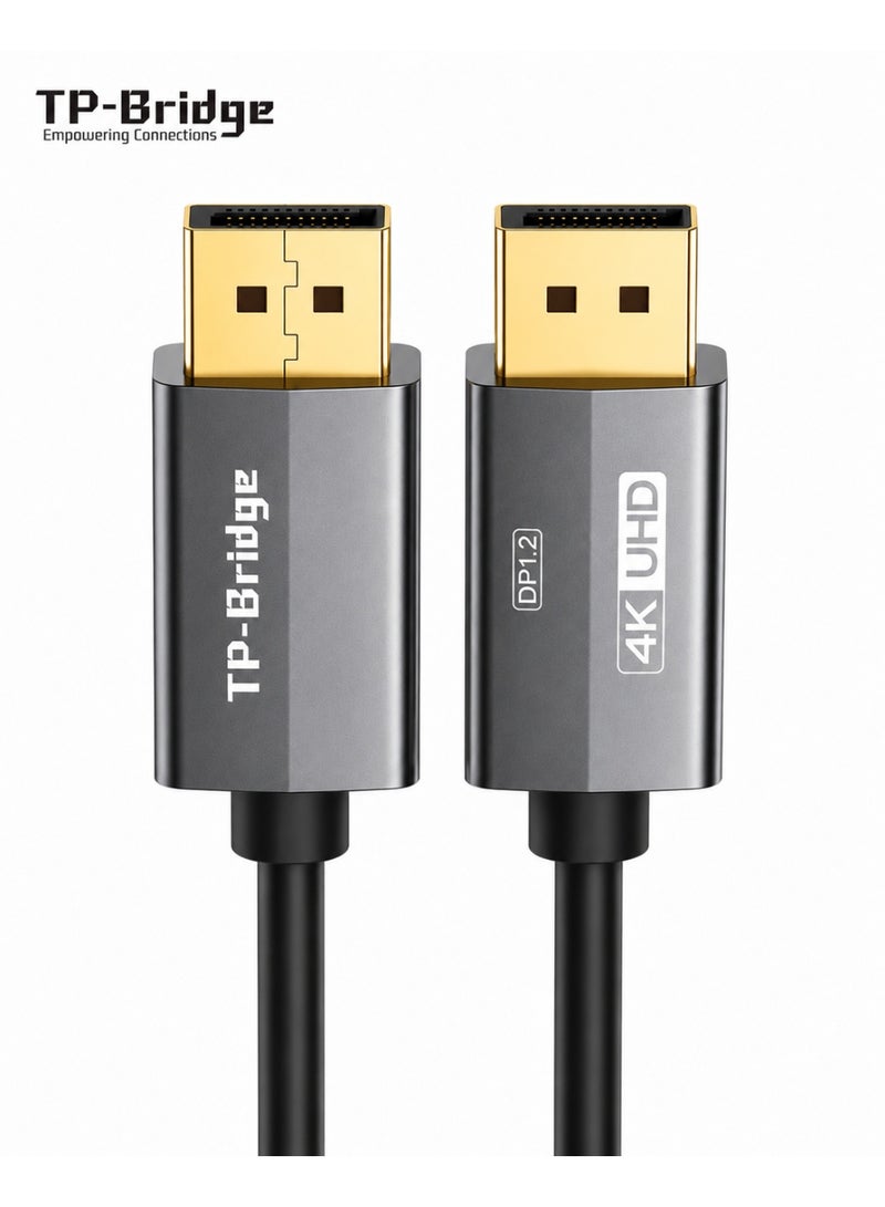 TP-BRIDGE 4K Ultra HD DisplayPort Cable DP 1.2 Male to Male, 4K@60Hz HDR 3D High Speed, Gold Plated for Smooth Gaming Monitor, Laptop, HDTV-3M - Image 1