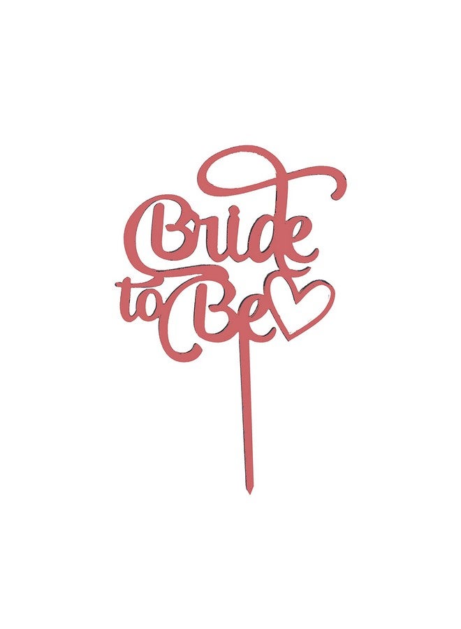 Infispace® Shiny Silhouettes Bride To Be Cake Topper for Bachelorette or Pre-Wedding Party (Rose Gold)