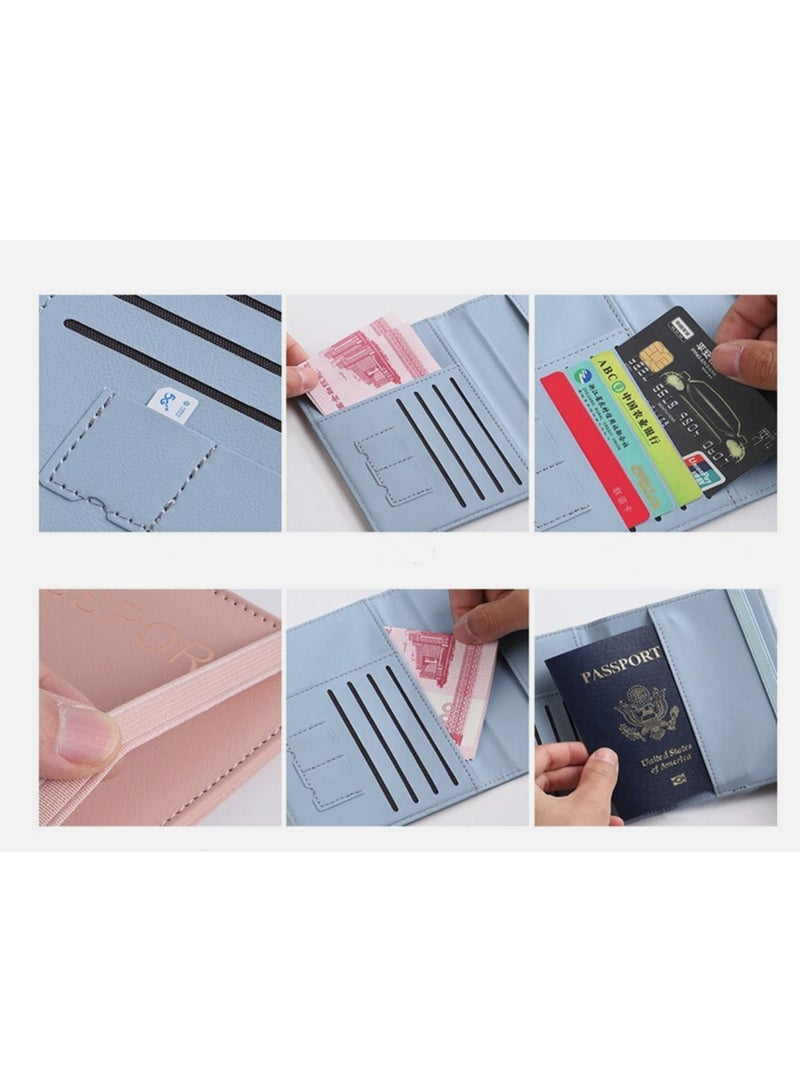 Mordely passport holder Stylish Passport Wallet with Multiple Card Slots Blocking Keep Your Documents Organized and Secure - Image 2