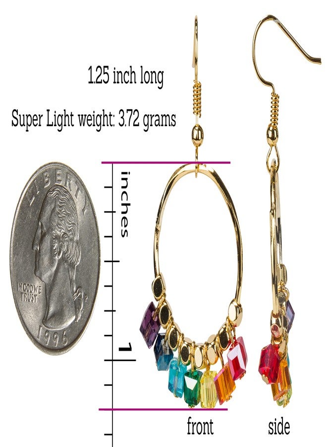SPUNKYsoul Chakra Earrings for Women (Hoop Chakra Gold) - Image 3