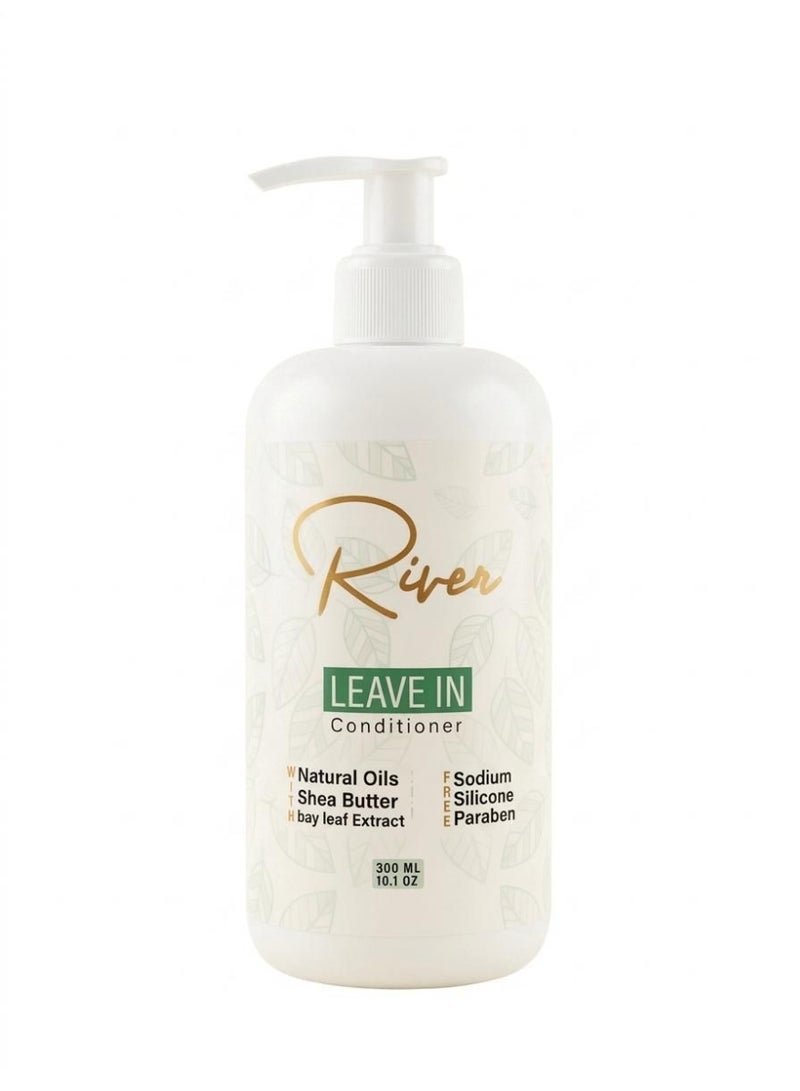 River Leave-In Conditioner 300ml for nourishing and moisturizing hair with shea butter and panthenol - Image 1
