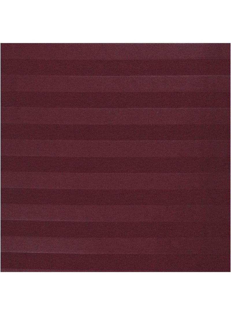 King Bed Sheet Set with 2 Pillowcases 50×75cm 100% Microfiber 240×260cm Flat Sheet for King/Double Beds 1cm Stripe Soft Bed Sheet Set for Hotels and Home Burgundy - Image 2