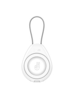 Applicable AirTag Protective Cover For Apple Airtag Anti-lost Locator Rope Transparent All-inclusive Metal Rope Protective Cover-Color:White-Applicable Models:Suitable For Apple Airtag Locator