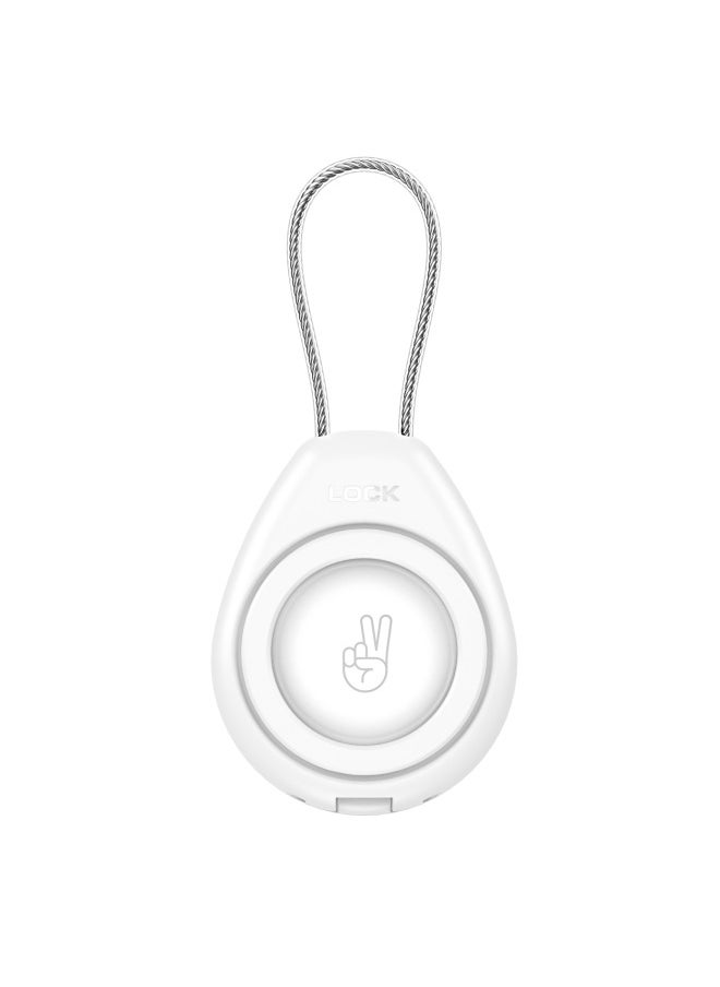 Generic - Applicable AirTag Protective Cover For Apple Airtag Anti-lost Locator Rope Transparent All-inclusive Metal Rope Protective Cover-Color:White-Applicable Models:Suitable For Apple Airtag Locator - Image 1