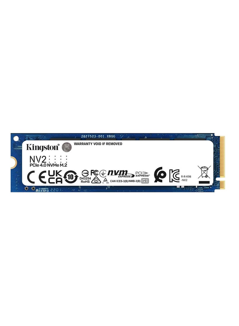 Kingston NV2 2TB M.2 2280 NVMe Internal SSD, Up to 3500MB/s Read / 2800MB/s Write Speed, Gen 4x4 NVMe PCIe Performance, 2.17G Vibration Operating | SNV2S/2000G - Image 1