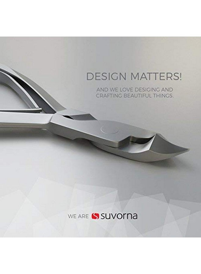 Suvorna Manicure Kit With Nail Clippers, Nail Scissors, Cuticle Pusher, Nail File & Tweezer - Made With Stainless Steel - Professional Nail Care Kit For Adults, Seniors, Women, And Men. (5 Pcs) - Image 2