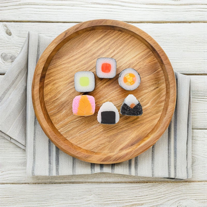 6pcs Fake Sushi: Realistic Japanese Sushi Food Models - Lifelike Onigiri Triangle Props for Photography Display and Teaching - Japanese Scene Decoration - Image 4