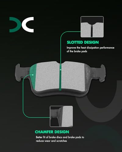 SCITOO D914 D1878 Ceramic Brake Pads Sets Front Rear wHardware Replacement For Honda For Civic 2016 2017 2018 2019 2020 2021 - Image 3
