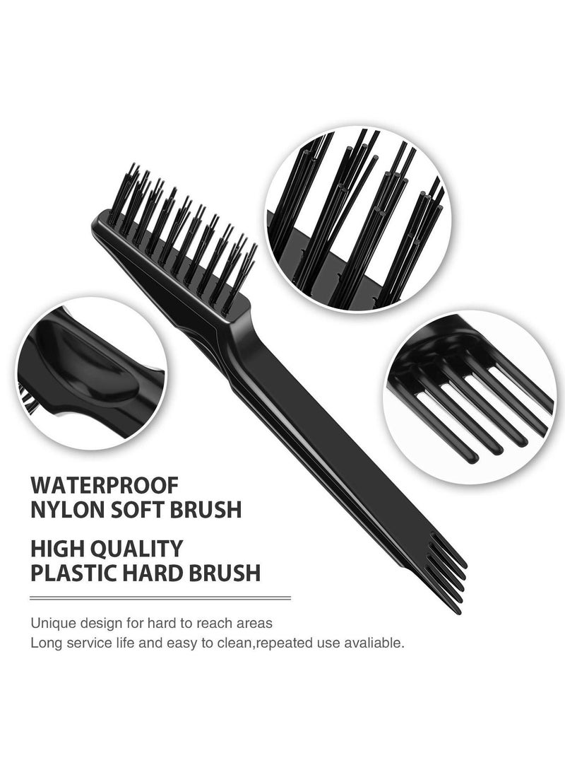 Y&D 4 Pieces Comb Cleaner Brush Mini Hair Cleaning Tool Remove Embedded for Removing Dust Home Salon Use (Wooden Handle Rake)  - Image 3