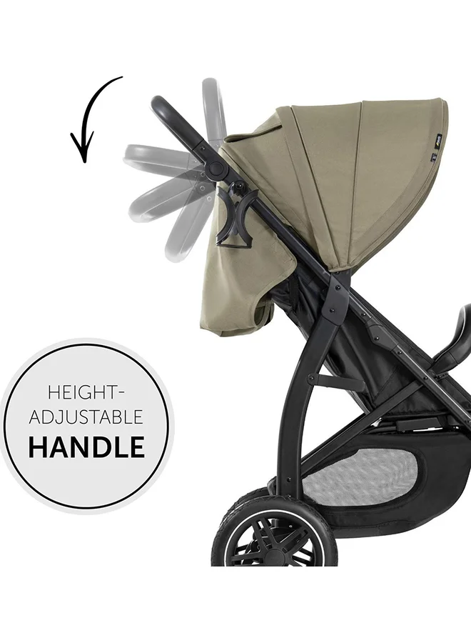 hauck Hauck Rapid 4D Stroller – Olive – From Birth to 25 kg - 4 Years – All-Terrain Pushchair with Suspension, Height-Adjustable Handle & XL Basket
