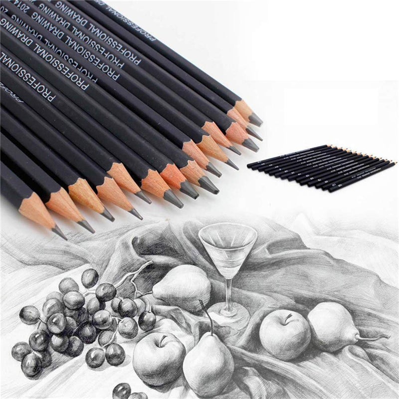 Heshengping Drawing Sketch Pencil Set 14pcs Sketching Pencils 12B 10B 8B 7B 6B 5B 4B 3B 2B B HB 2H 4H 6H Graphite Pencils for Kid Adults Artists Student Beginners Professional - Image 5
