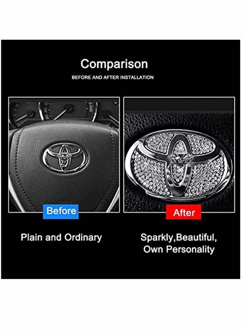 Bling Diamond Steering Wheel Logo Caps for Toyota - Sparkly Emblem Accessories for Women, DIY Crystal Car Interior Decor - pzsku/ZD28F86349A0AAAE851DFZ/45/_/1722333189/bc8fcf1e-378e-408c-9f46-d4b26ed65d01