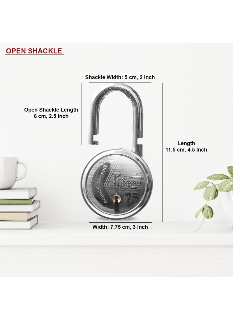 AUTHENTIC AK BEBLY Industries Fancy Round 75 MM 41 MM Padlock Combo B18  - Image 4