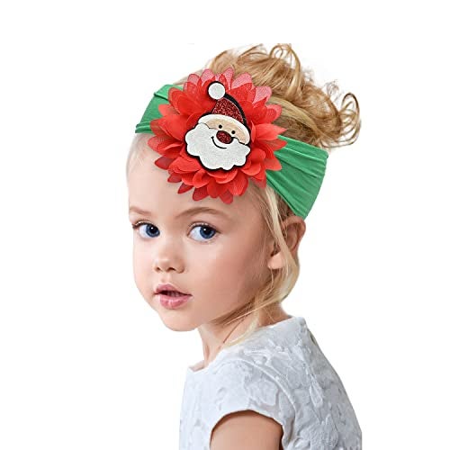 ARENDELLE Christmas Green Santa Headband for Baby Girls [AHA347] - Image 2