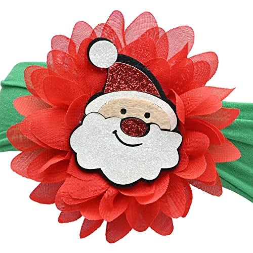 ARENDELLE Christmas Green Santa Headband for Baby Girls [AHA347] - Image 3