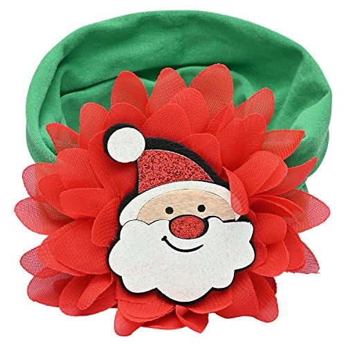 ARENDELLE Christmas Green Santa Headband for Baby Girls [AHA347] - Image 1