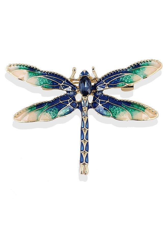 Beyond Dragonfly Brooche, Anti Rust and Anti Fading Alloy Brooch Pins, Corsage Scarf Clip Women Girls (Blue) - Image 1