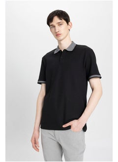 Man Regular Fit Knitted Polo T-Shirt