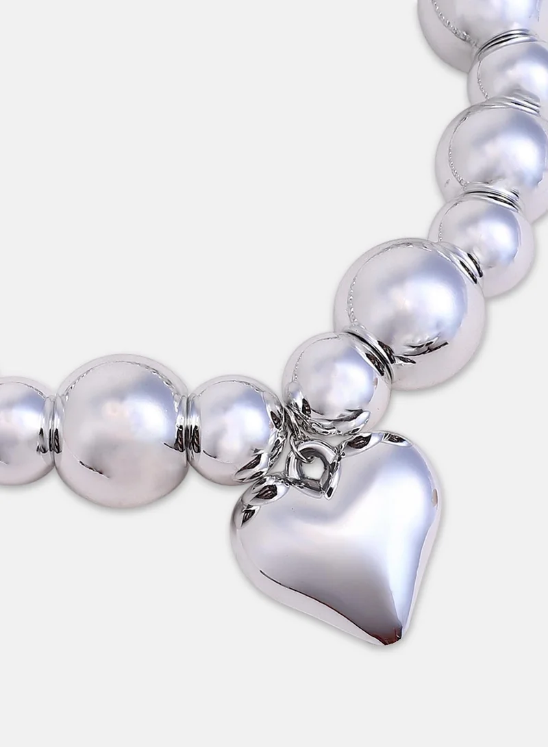 Sohi  Beaded Heart Charm Bracelet for Women | Best Price UAE
