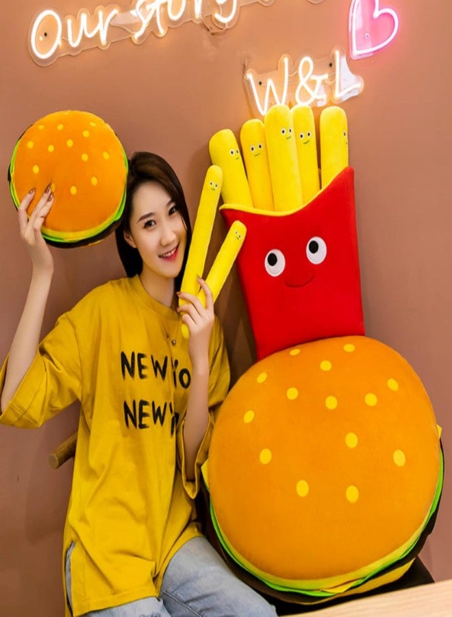 OPHRBU Hamburger Plush Pillow Funny Hamburger Bread Stuffed Pillow Soft Food Plushie Throw Pillow Stuffed Animal Toy for Kids Adults Gift Home Decor. (Hamburg, 12") - Image 3