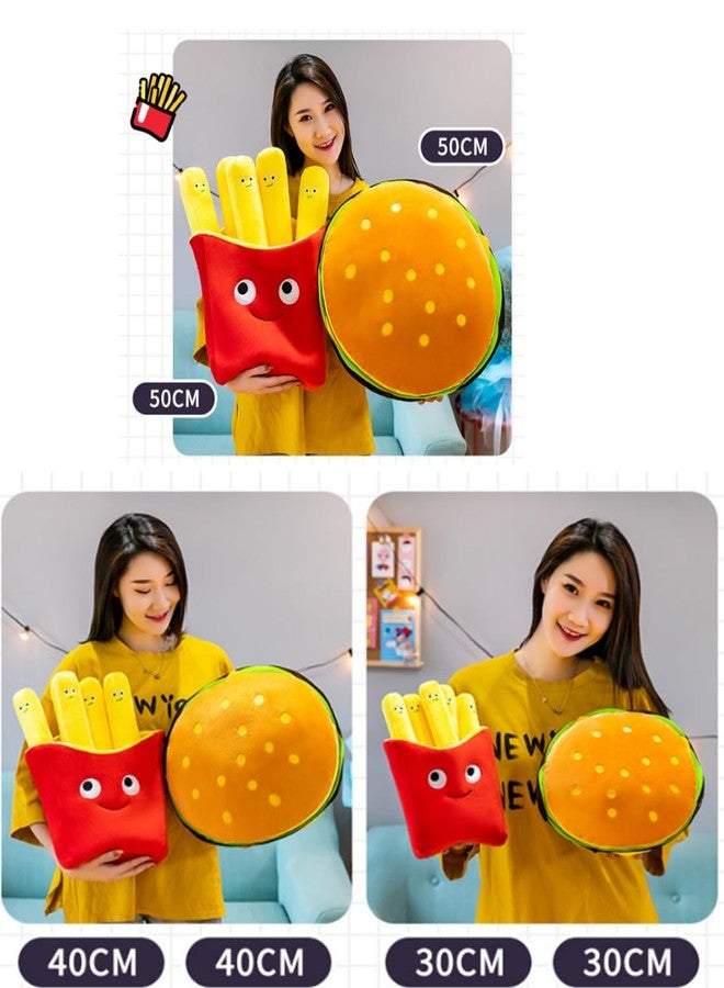 OPHRBU Hamburger Plush Pillow Funny Hamburger Bread Stuffed Pillow Soft Food Plushie Throw Pillow Stuffed Animal Toy for Kids Adults Gift Home Decor. (Hamburg, 12") - Image 2
