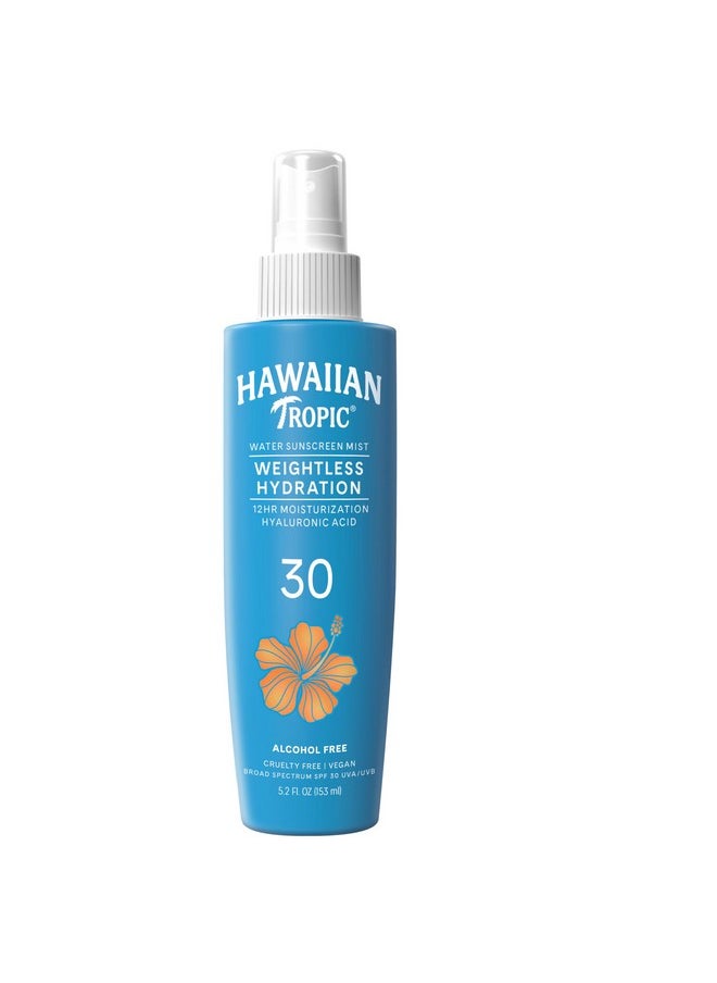 Hawaiian Tropic Hawaiian Tropic Weightless Hydration Water Mist For Body Spf 30 5.2 Oz. Hawaiian Tropic Body Spray Sunscreen Mist Spf Spray Nonaerosol Sunscreen Spray Water Based Sunscreen 5.2 Oz  - Image 1