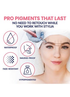 Stylia Microblading Supplies Waterproof Eyebrow Pencil 12 Piece Black Brow Mapping Pencil Set For Marking Filling And Outlining Eye Brow Liners  - Image 4