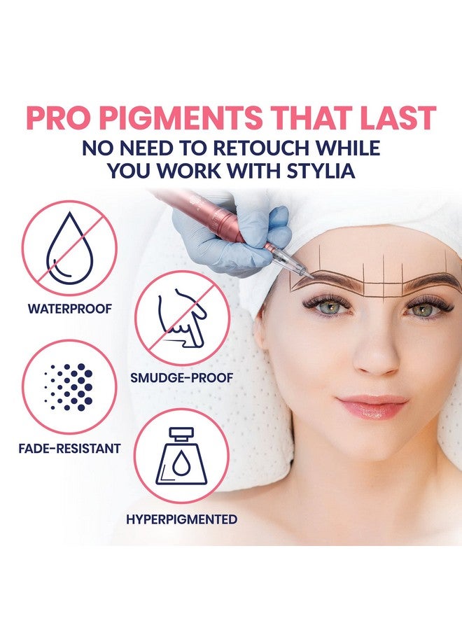 Stylia Microblading Supplies Waterproof Eyebrow Pencil 12 Piece Black Brow Mapping Pencil Set For Marking Filling And Outlining Eye Brow Liners - Image 4