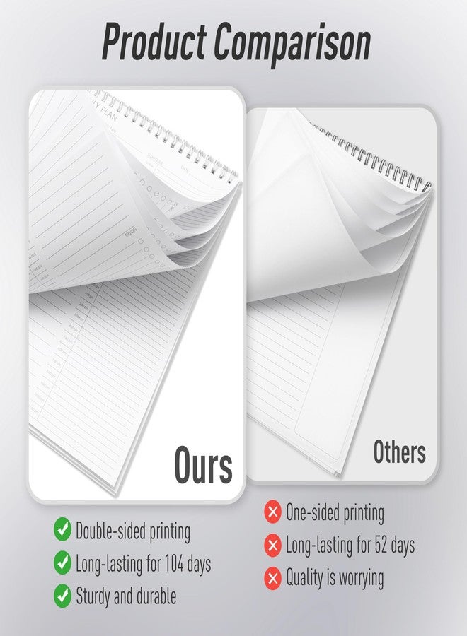 KAICN 3PC Daily Shedule Planner Hourly Appointment Planner Personal Organizer with Work To-Do List, Priorities 6.5 x 9.8 - Image 4