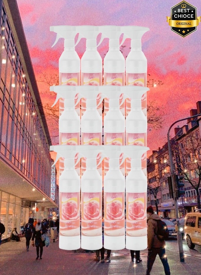 بانافع 12 قطع معطر جو برائحة الورد الطائفي 500 مل - Image 1