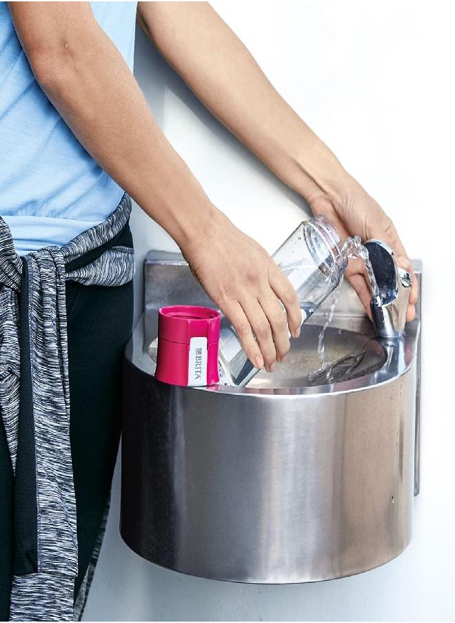 BRITA BRITA Fill and Go Vital Water Filter Bottle, Pink, Pack of 1  - Image 5