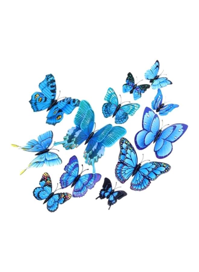 NIBEMINENT 12-Piece 3D Butterfly Wings Stickers