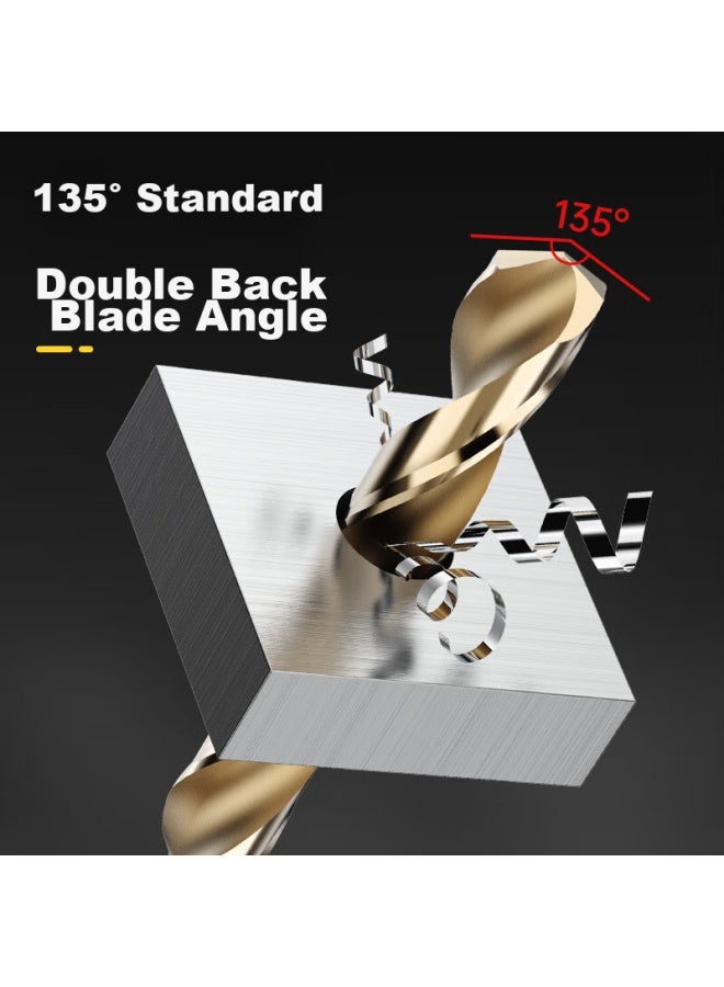 Huhao Twist Drill Bit Set For Stainless Steel, Alloy Steel, Iron, High Hardness, Electric Hand Drill, Straight Shank, Complete Set For Drilling - Image 4