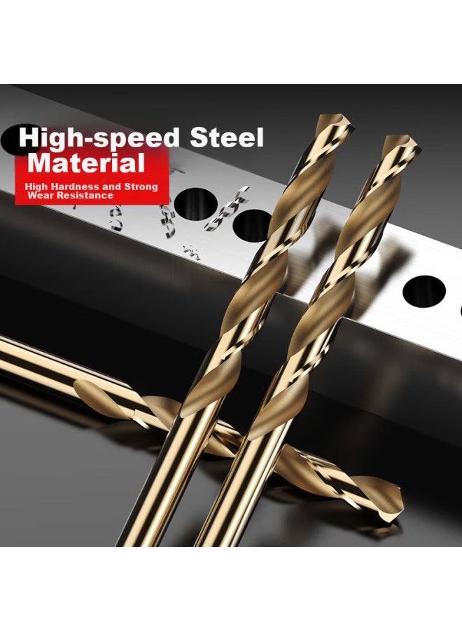 Huhao Twist Drill Bit Set For Stainless Steel, Alloy Steel, Iron, High Hardness, Electric Hand Drill, Straight Shank, Complete Set For Drilling - Image 2