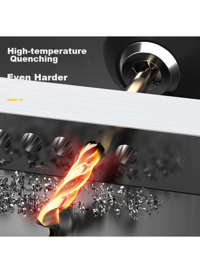 Huhao Twist Drill Bit Set For Stainless Steel, Alloy Steel, Iron, High Hardness, Electric Hand Drill, Straight Shank, Complete Set For Drilling - Image 3