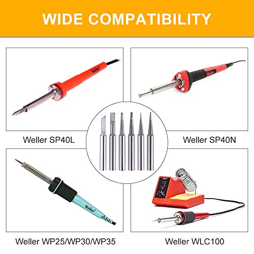 IGREAT 6PCS Soldering Tips for Weller ST Series Tip Replace Weller ST7 WLC100,SP40L / SP40N and WP25, WP30, WP35 Irons Tips - Image 4