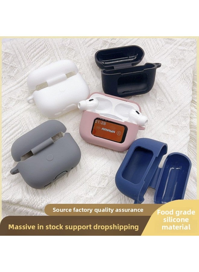 A9PRO Protective Case Touch Screen Headset Silicone Case Explosion Bluetooth Headset Silicone Anti-drop Soft Case Hair-Color:Red-Model:A9 Pro Headphone Set [naked Set]]  - Image 2