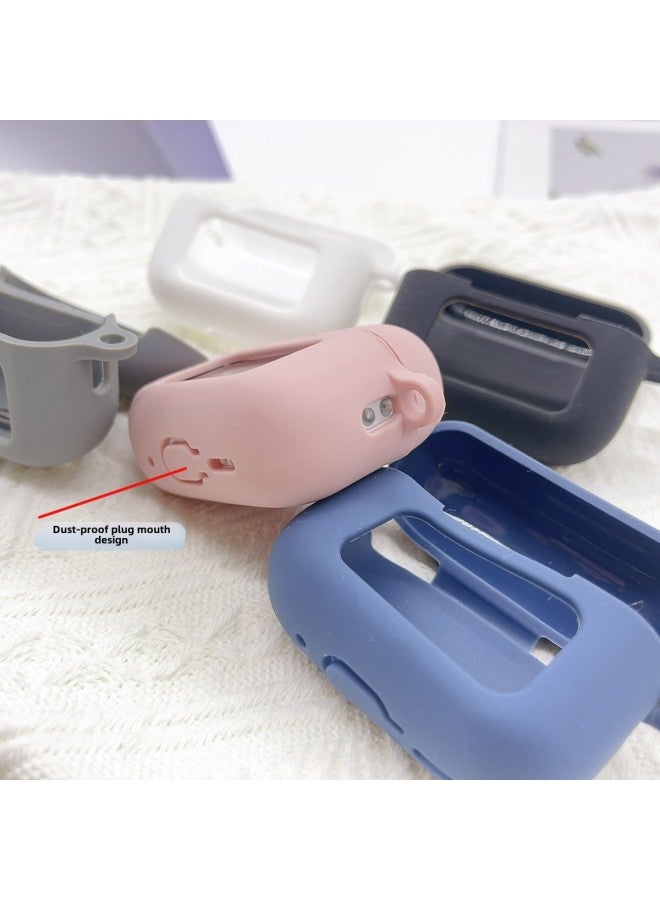 A9PRO Protective Case Touch Screen Headset Silicone Case Explosion Bluetooth Headset Silicone Anti-drop Soft Case Hair-Color:Red-Model:A9 Pro Headphone Set [naked Set]]  - Image 4