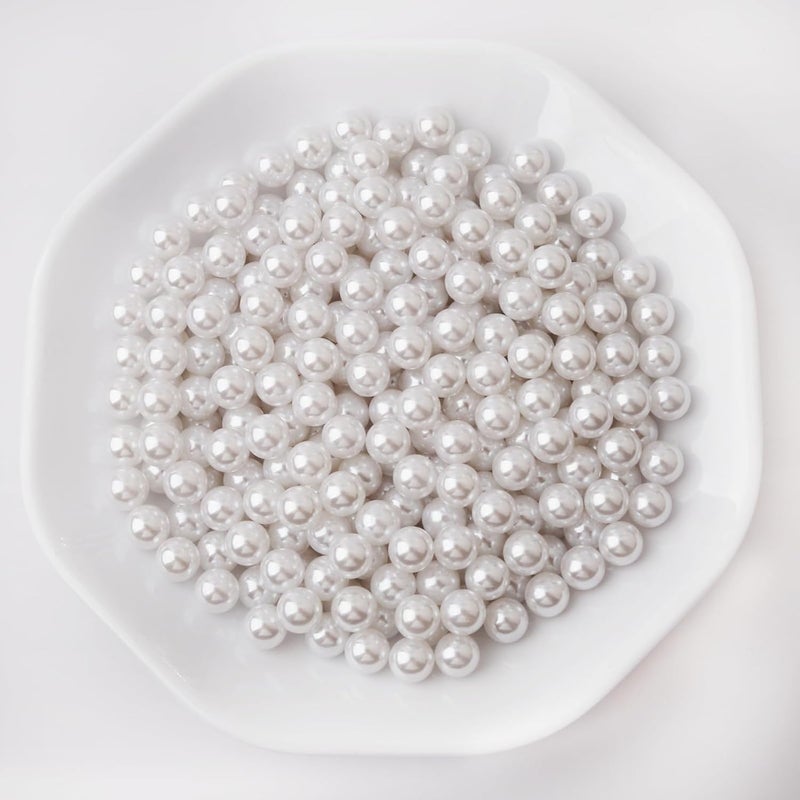 YIXUAN High Gloss Beads, Pack of 300 10 mm Faux Pearls without Hole, Artificial Pearls without Drilling for Vase Fillers, DIY Crafts, Table Decoration, Wedding Decoration, Home Accessories - Image 1
