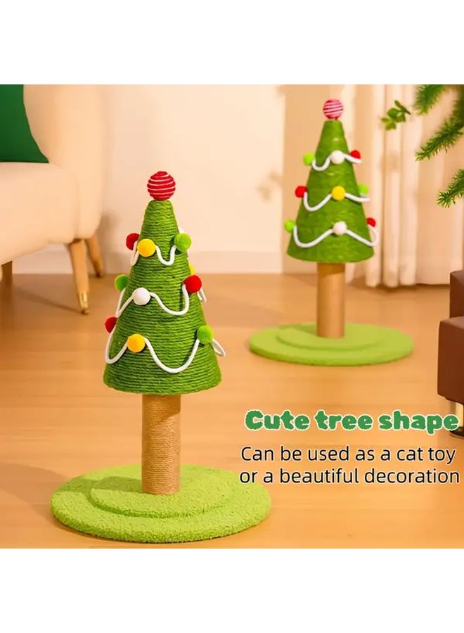 خداش شجرة عيد الميلاد للقطط مع حبل السيزال وإطار التسلق هيكل لعب داخلي تفاعلي موديل L - Image 4