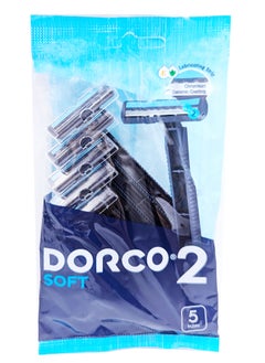 DORCO 2 Blades Soft Razors For Men 5 Pieces  - Image 4