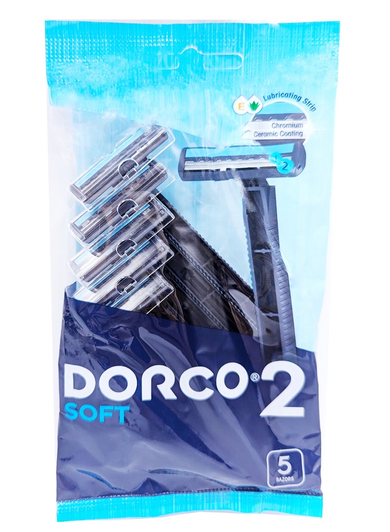 دروكو 2 شفرات حلاقة ناعمة للرجال 5 قطع - Image 4