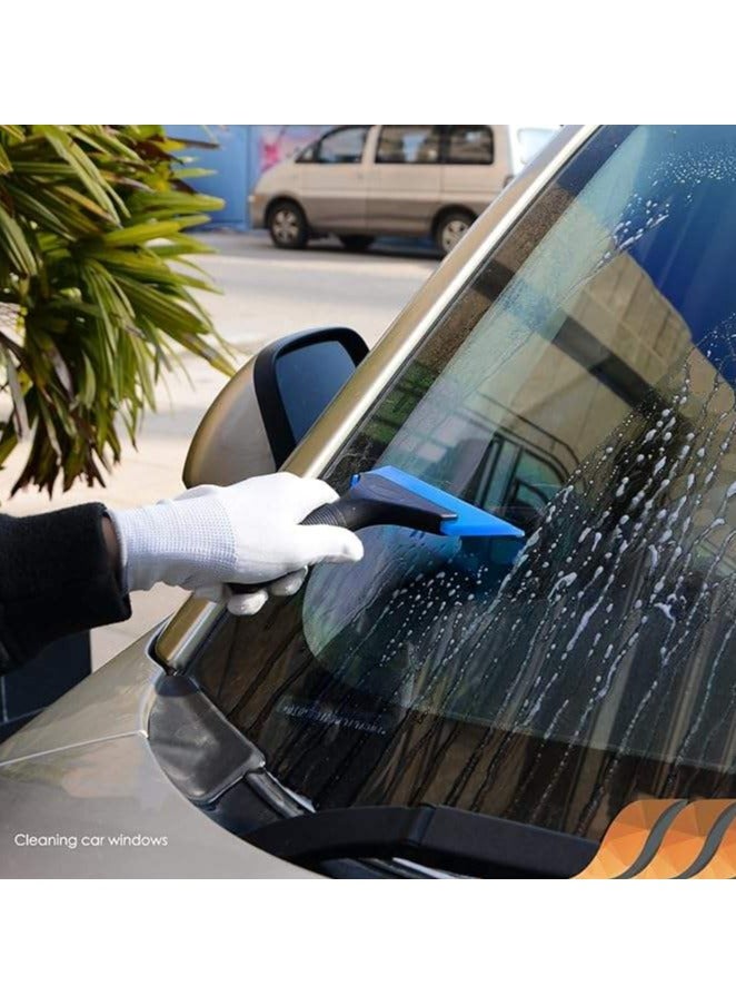 Dcloud الأزرق المطاط نافذة الزجاج الأمامي ممسحة الزجاج الأمامي لهجة 13 * 18 سم ، مع مقبض ممسحة ، ممسحة ناعمة ، مناسبة لتنظيف النوافذ ، الزجاج ، مرآة ، دش السيارات فيلم - Image 5