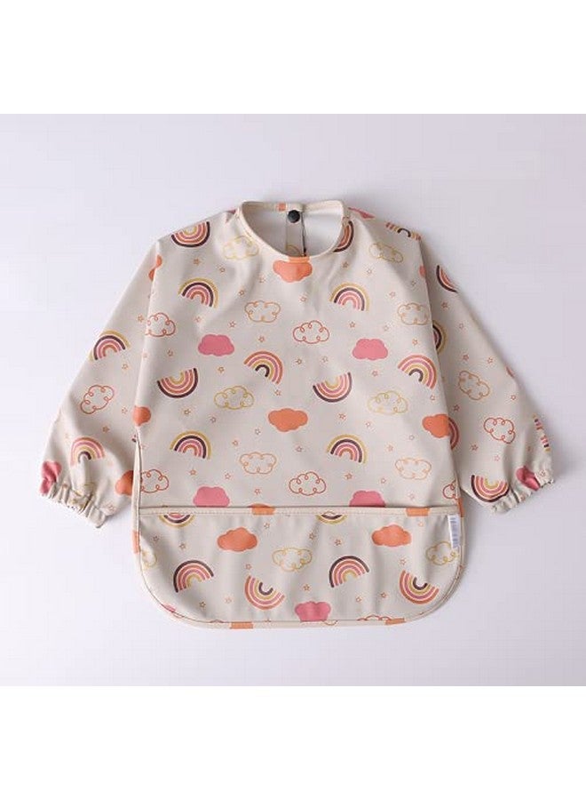 GZMM Waterproof Baby Bibsinfant Toddler Long Sleeve Feeding Bib With Food Catchereasy Clean & Washable 2 Pack - Image 5