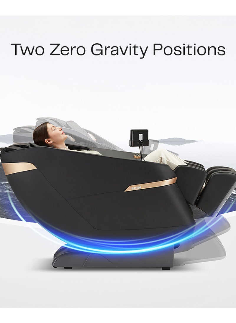 ROTAI Premium Zero-Gravity Massage Chair in Black with Magnetic Therapy for Back & Waist, 36 Full-Body Airbags, Heated Massage, Intelligent Voice Control & Bluetooth Speakers – 10-Year Warranty  - Image 2