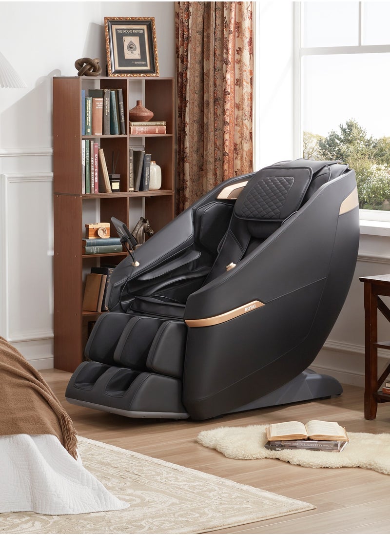 ROTAI Premium Zero-Gravity Massage Chair in Black with Magnetic Therapy for Back & Waist, 36 Full-Body Airbags, Heated Massage, Intelligent Voice Control & Bluetooth Speakers – 10-Year Warranty  - Image 5