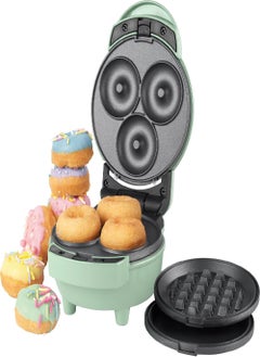 Giles & Posner EK5535GSGR 3 in 1 Mini-Bites Maker - Non-Stick Cooking Plates, Doughnut, Waffle, and Pancake Maker, 3 Minute Pre-Heat time, Non-Slip Feet, Easy to Clean, Ready Indicator Lights, 400W