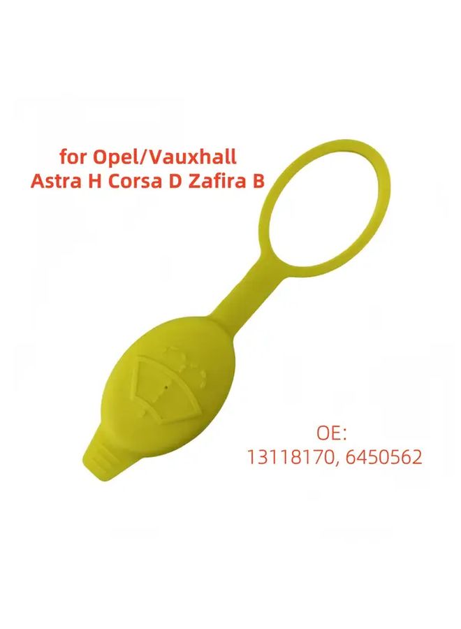 Yellow Plastic Windshield Washer Fluid Reservoir Cap For Opel Astra H Corsa D Zafira B OEM Replacement - Image 1