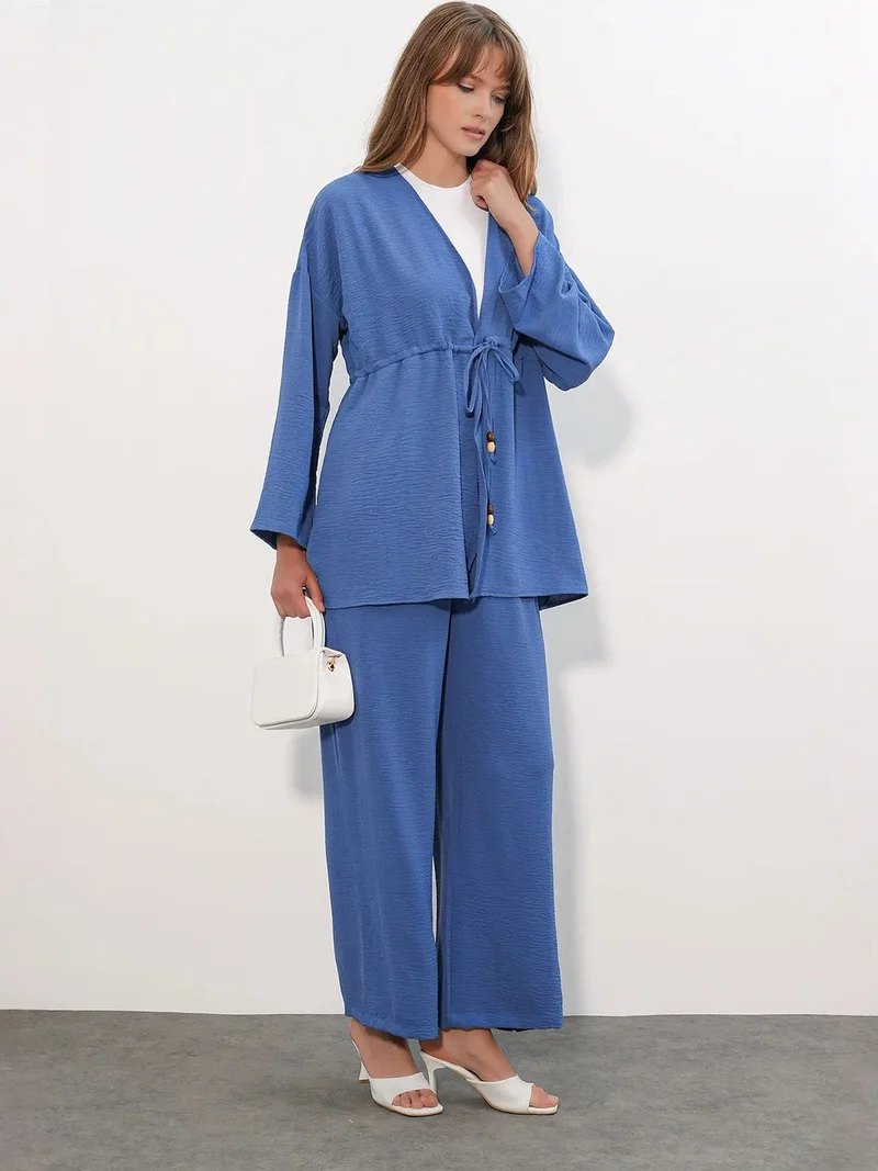 BIG DART BDART Two-Piece Wide-Leg Kimono Set